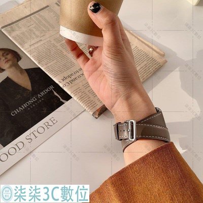 『柒柒3C數位』Apple Watch 錶帶 愛馬仕真皮手錶帶官網同款 Hermes時尚單圈雙圈 iwatch7/6代通用
