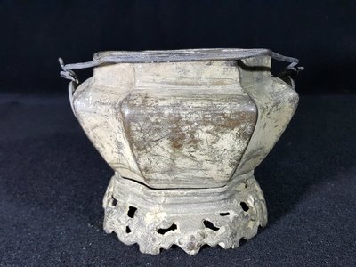 [銀九藝] 早期銅器 銅雕 百福提樑爐 古董火爐 香爐
