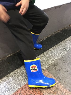 二手藍色Tomica兒童雨鞋/雨靴