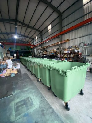 「垃圾子母車1100公升」台灣製造工廠直營   品質保證。日後零件損壞都有零件能夠單換維修