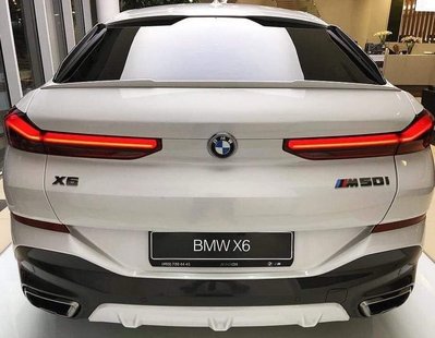 【B&amp;M原廠精品】全新德訂進口 BMW 最新款 X6 G06 原廠尾翼(M 大包、發光 黑水箱罩、背鰭、碳纎維水箱罩、performance 部品....皆有）