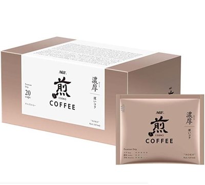 《FOS》日本 AGF 煎 濃厚 黑咖啡 無糖 (20包) 濾掛式 手沖 頂級 深焙 耳掛式 濾泡式 下午茶 熱銷 新款