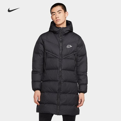 Nike耐克棉衣外套男2023冬季中長款加厚運動連帽保暖棉服4409 S-2