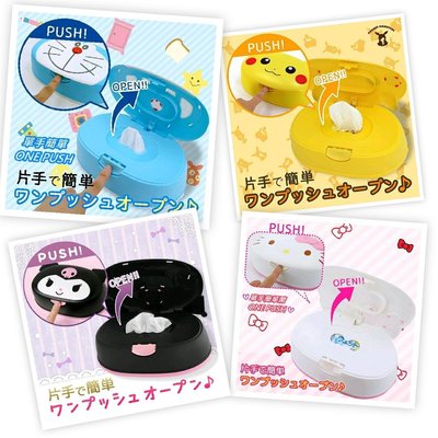 日本 三麗鷗 皮卡丘頭型濕紙巾盒附80抽濕紙巾 kitty/哆啦a夢/庫洛米/大耳狗/美樂蒂