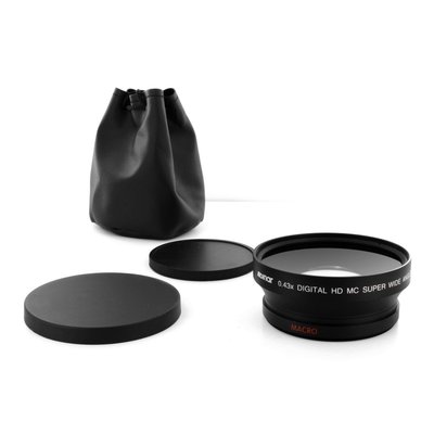 72MM 0.43X廣角鏡頭帶微距鏡頭適用佳能尼康索尼攝像機廣角鏡頭