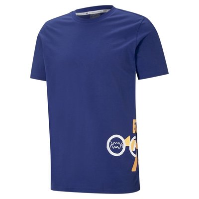 【豬豬老闆】PUMA 籃球系列 Side Seam 藍色 短袖 短T 歐規 休閒 運動 男款 53072701