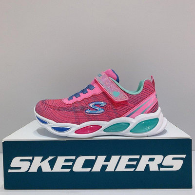 SKECHERS SHIMMER BEAMS 中童 粉色 舒適 透氣 運動 休閒鞋 發光鞋 電燈鞋 20300LPKMT