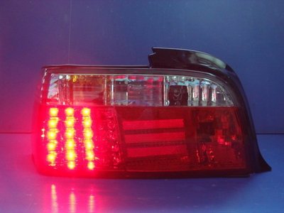 小亞車燈╠ 全新超亮外銷版 BMW E36 2門 專用 紅白 紅黑 晶鑽 LED 尾燈