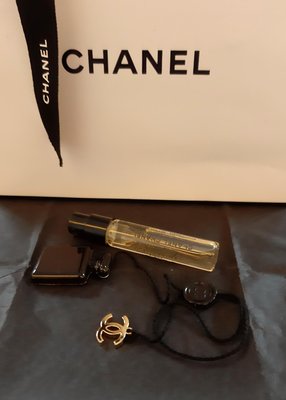 Chanel 香奈兒 黑色COCO 香水 試管 2ml + 香水瓶造型滴香吊飾