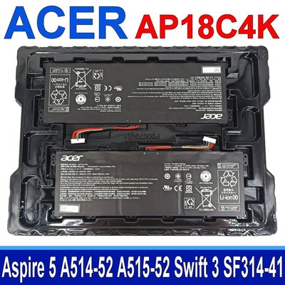 ACER AP18C4K 3芯 原廠電池 SWIFT3 S40-51 SF314-41G SF314-57G A515