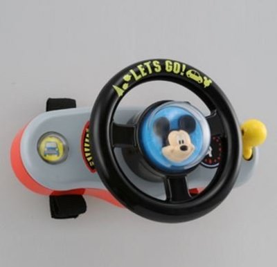 鼎飛臻坊 DISNEY 迪士尼/皮克斯 米奇 六個月以上 寶寶專用 英語 拉桿 聲音 玩具 方向盤 日本正版