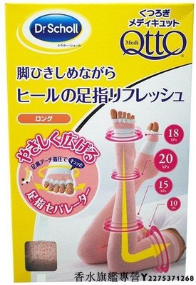 【現貨】日本 Dr.Scholl 爽健 QTTO 爽健 纖腿襪(舒緩足指疲勞專用)M/L