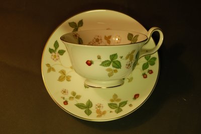 英國骨瓷 Wedgwood Wild Strawberry 野草莓 花茶杯盤 一組