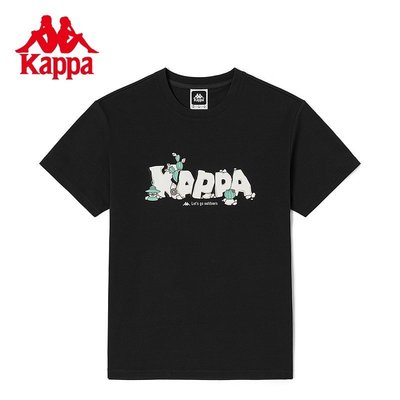 新款推薦 Kappa Kappa春夏野營主題短袖新款男士運動T恤休閒圓領半袖圖案襯衫