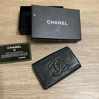 瑞奇二手精品 Chanel logo魚子醬 鑰匙包