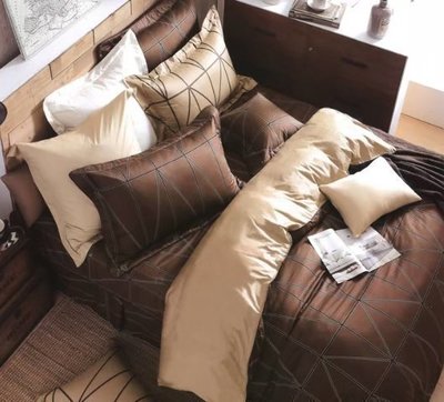 加大雙人涼被床包組100%精梳棉-金牌特務-台灣製 Homian 賀眠寢飾