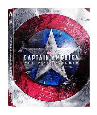 毛毛小舖--藍光BD 美國隊長 3D+2D 全紙盒限量鐵盒版A1款(中文字幕) Captain America