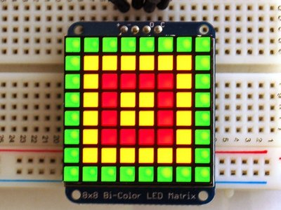 Bicolor LED Square Pixel Matrix with I2C
