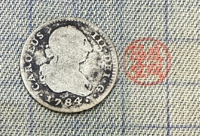 【隱逸空間】西班牙  1784年   卡洛斯三世    1R   1雷亞爾 銀幣   少見  VF-