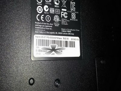 台中筆電維修：宏碁acer V5-571PG  觸控面板破裂 泡水主機板維修,不開機,時開時不開,會自動斷電,主機板維修