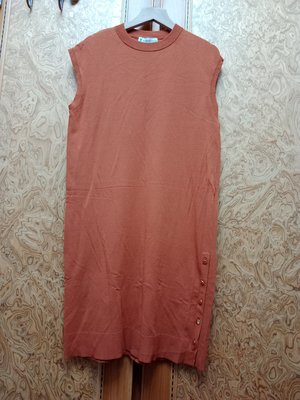 全新【唯美良品】KUMIKYOKU組曲 桔紅色針織洋裝~ W1230-588  2號.