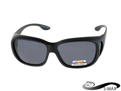 可包覆近視眼鏡於內 【S-MAX專業代理品牌】POLARIZED寶麗來偏光鏡片 UV400太陽眼鏡 抗炫光 抗反射光