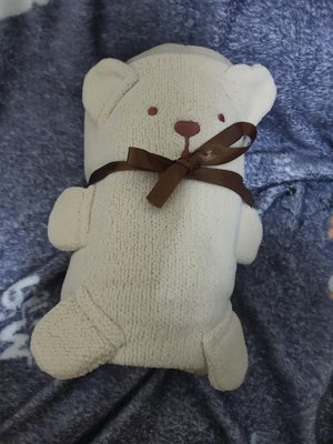 熊熊毛巾布冷氣毯小被毯嬰兒毯 80*120cm