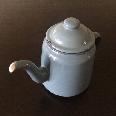 U$A 二手正品 FALCON Enamelware 獵鷹琺瑯 Teapot 煮水壺 下午茶壺 灰藍 英國 鄉村雜貨居家