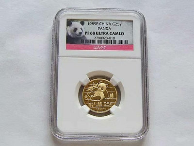 二手 NGC PF68UC 中國熊貓1989年2金幣 14盎 紀念幣 評級幣 銀幣【漢都館藏】
