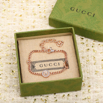 代購 義大利奢侈時裝品牌Gucci雙G水鑽鑲邊手鍊 委託勞務服務 請先詢問