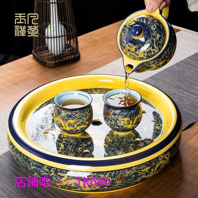 茶具套裝茶具套裝家用景德鎮中式簡約現代客廳功夫茶杯陶瓷茶壺茶盤套裝
