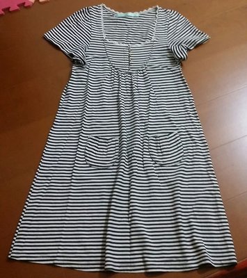 日本franche lippee(cherir la femme)條紋短袖洋裝 M