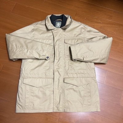 （Size XL)Timberland 卡其色防水防風鋪兩件式棉立領外套（h櫃右）