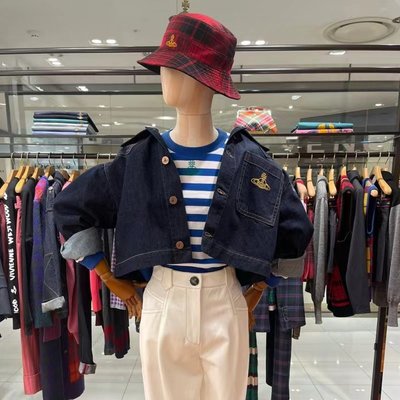【全新特價】Vivienne Westwood復古寬松短款牛仔外套女2023新款設計感小眾潮ins今年流行