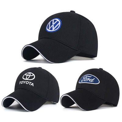 大眾TOYOTA 豐田Ford 日產汽車標志品牌帽子F1賽車帽工作維修銷售鴨舌