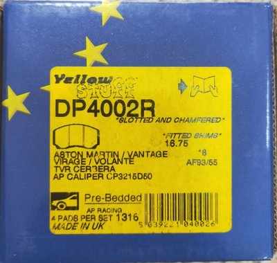 EBC 黃皮 來令片  剎車皮  AP CP 5200  9200    DP4002R