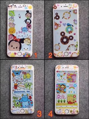 日本迪士尼/小熊維尼/kikilala/史迪奇等手機納米鋼化玻璃貼，iPhone5/6/6s/7/plus