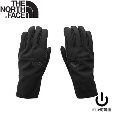 【The North Face 男 防風防潑水保暖可觸控手套《黑色》】7RHE/保暖可觸屏手套/機車手套/防滑手套