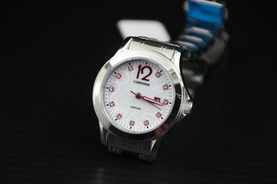 台灣品牌Camonder防水石英錶,日本製石英機心藍寶石水晶錶鏡三點位日期視窗 水晶鑽刻度