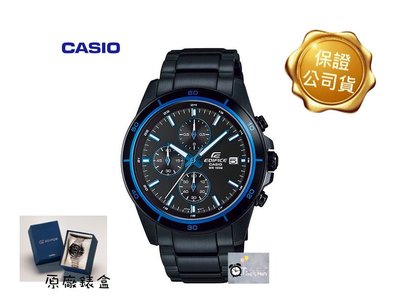 [時間達人]卡西歐 原廠 CASIO EDIFICE 系列 黑鋼極速賽車計時運動手錶 EFR-526BK-1A2VUDF