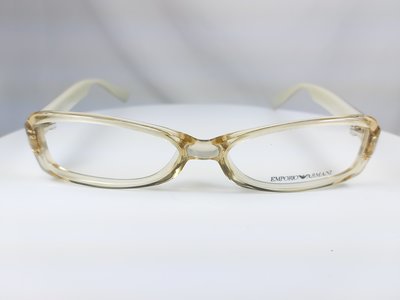 『逢甲眼鏡』 EMPORIO ARMANI 光學鏡架 全新正品 棕色透明框 條紋鏡腳 復古款【EA1313J 37G】