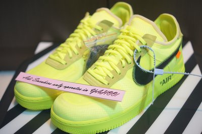 NIKE Air Force 1 Low Off-White Volt AO4606-700 代購附驗鞋證明