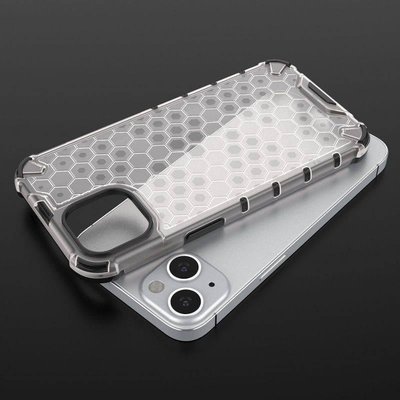 蜂窩紋透明手機殼 適用iPhone13 12 11 Pro max x xs xr 四角防摔手機殼 矽膠手機保護殼
