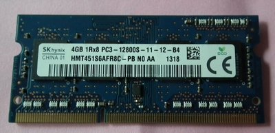 海力士ddr3-1600 4g 1rx8筆記型記憶體4gb筆電pc3-12800s-11-12-b4 hynix nb