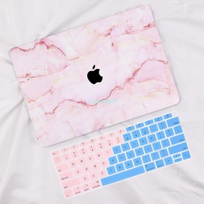 MacBook保護套蘋果 MacBook Air 13 11 Pro 15 16 Mac 粉色紋路 保護殼 筆電殼 大理石殼 鏤空 送