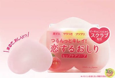 【JPGO日本購】日本製 Pelican 蜜桃臀部角質調理皂 去角質磨砂皂 80g #272