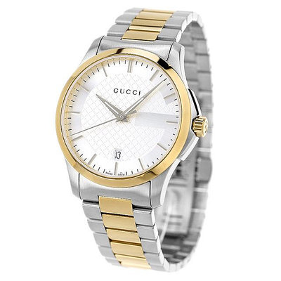 GUCCI YA126450 古馳 手錶 40mm 白色面盤 金色 半金不銹鋼錶帶 女錶 男錶