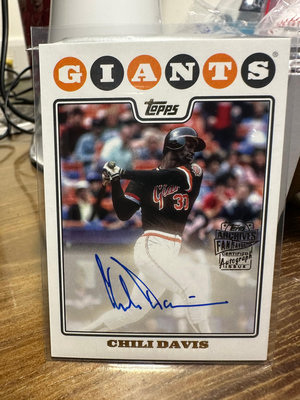 (記得小舖)MLB 2023 Topps Archives Hobby系列 舊金山巨人 CHILI DAVIS 2008 親筆簽名卡一張 台灣現貨如圖
