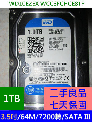 WD 3.5 吋 硬碟 WD10EZEX SATA HDD 1T HDD 1TB