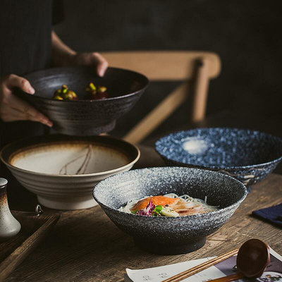 日式湯碗麵碗家用陶瓷大號吃麵碗10英寸大號拉麵碗玉蘭鯛魚米線碗